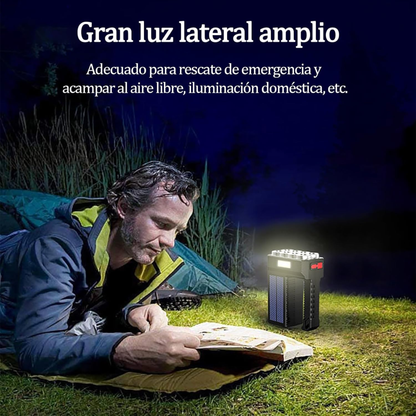 Lámpara Solar 8 LEDs COB – Iluminación Potente, Recargable y con Sensor Automático