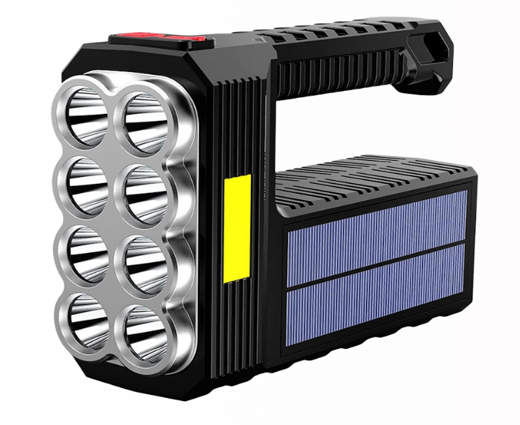 Lámpara Solar 8 LEDs COB – Iluminación Potente, Recargable y con Sensor Automático