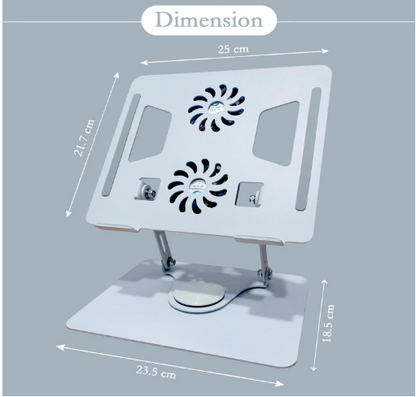 El Soporte para Laptop que Evita el Sobrecalentamiento – Ajustable 360° con Doble Ventilador