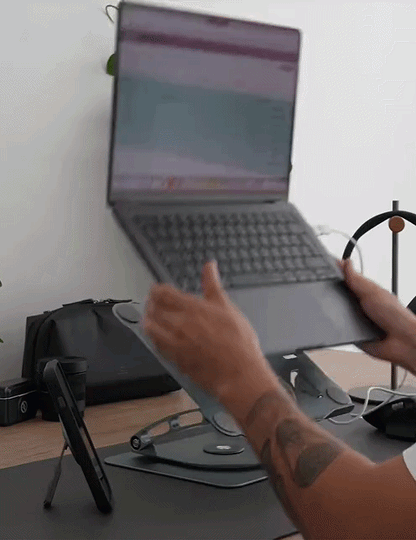 El Soporte para Laptop que Evita el Sobrecalentamiento – Ajustable 360° con Doble Ventilador